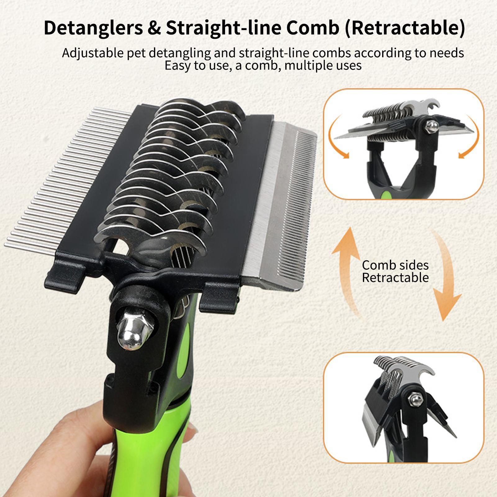 Pet Supplies Vet - Dog Shedding Brush Double-sided Undercoat Dematting