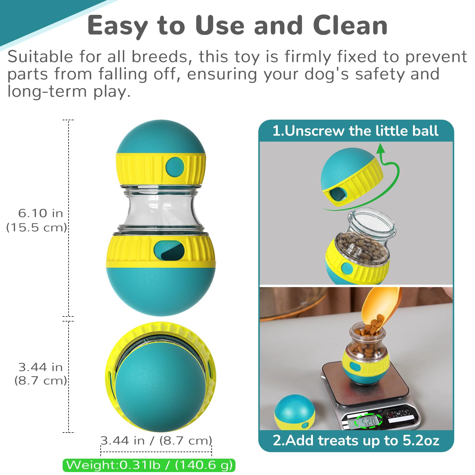 Dog Toys & Adjustable Slow Fee - Dog Treat Puzzle Toy recension och pris