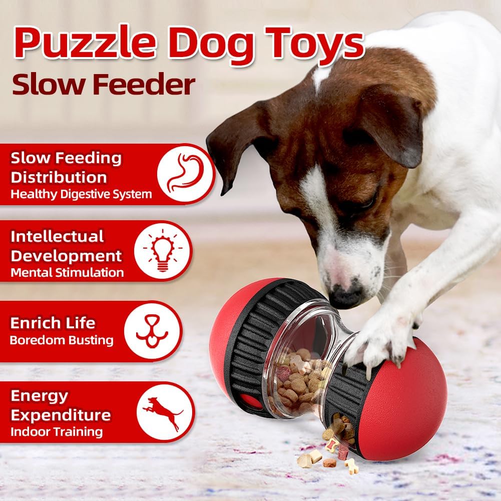 Dog Toys & Adjustable Slow Fee - Dog Treat Puzzle Toy recension och pris