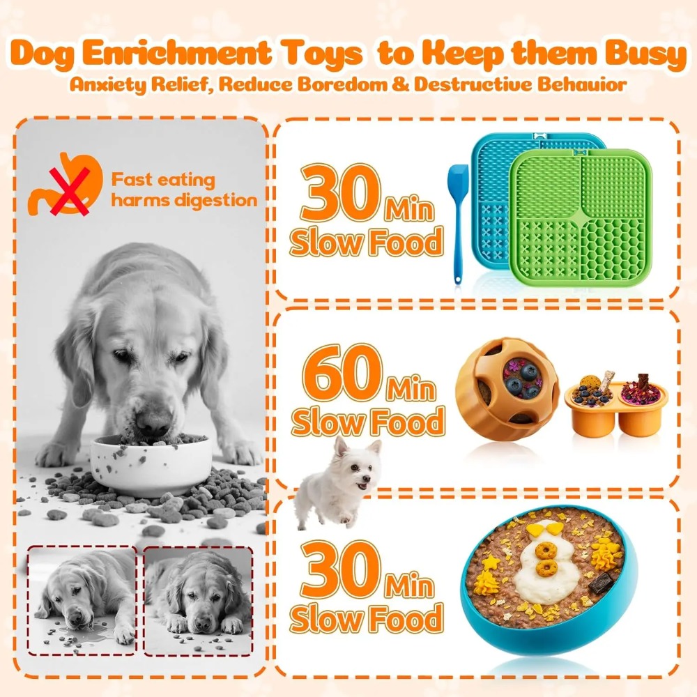 Dog Enrichment Toys 6 Pack Lic - Dog Treat Puzzle Toy recension och pris