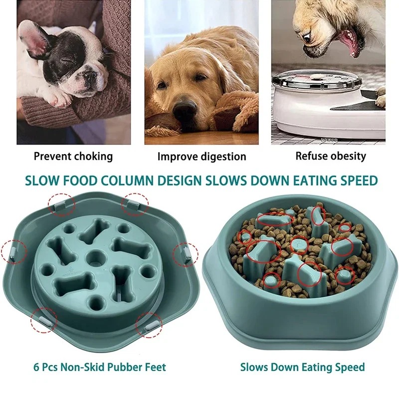 1Pc Slow Feeder Dog Bowl Anti- - Dog Treat Puzzle Toy recension och pris